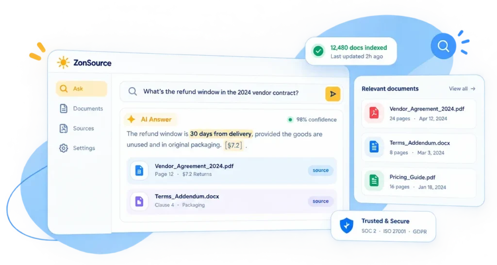 AI Document Processing and search dashboard screenshot-1276x681